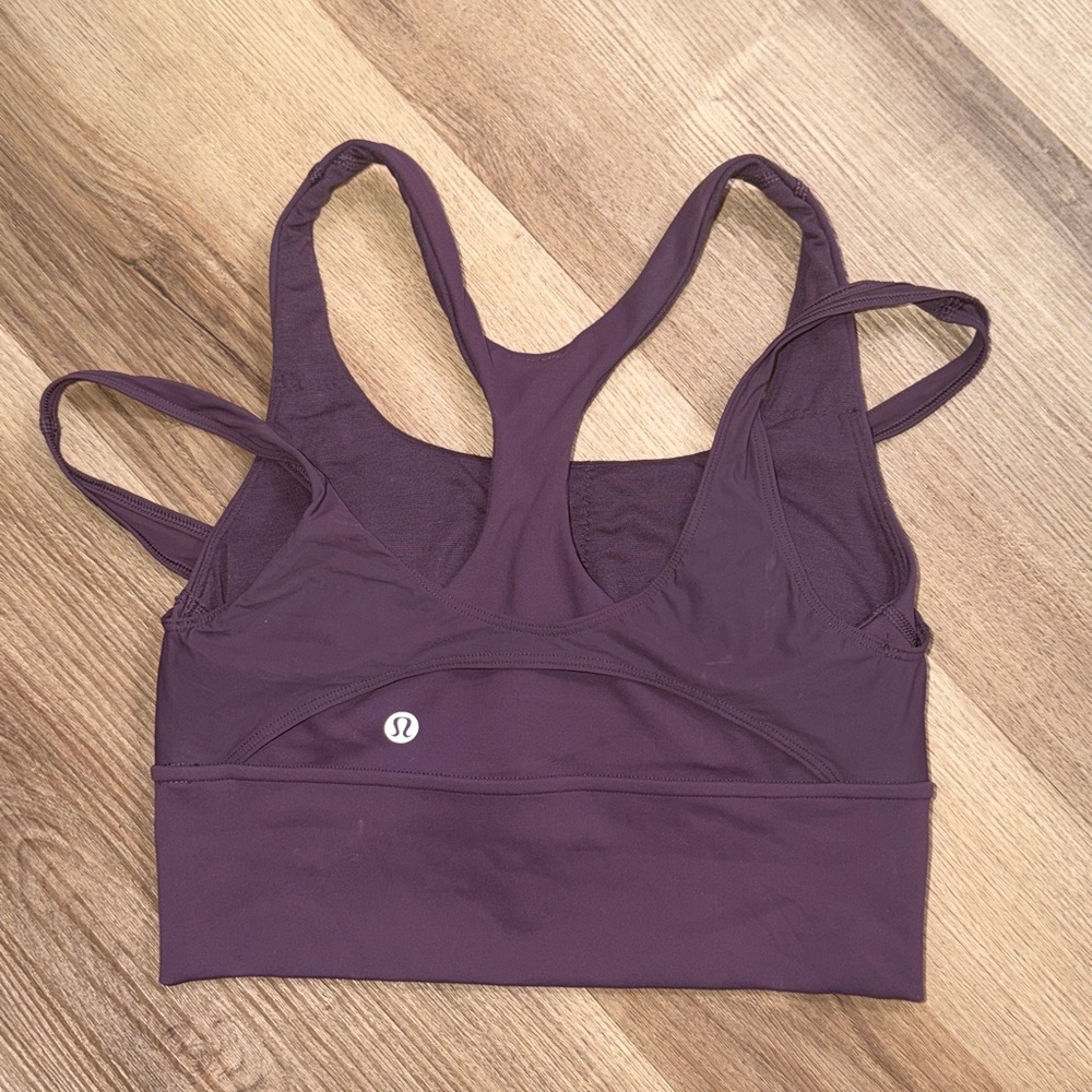 Lululemon Wunder Mesh Train Layered Sports Bra in Grape Thistle Purple Size 2 - Picture 5 of 9